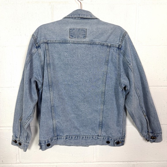 VTG Moda Int'l Denim Jean Jacket 90s Y2K Oversized Baggy Skater Street Grunge XS - Picture 7 of 15